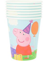 Balloons4party Set 6 pahare carton Peppa Pig 240 ml