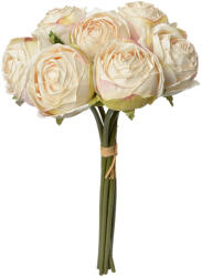 Clayre & Eef Buchet Trandafiri artificiali albi verzi 16x14x34 cm (6PL0336W)