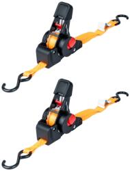 AMiO Set 2 Chingi Fixare Marfa cu Clichet Automat S-Type, 2m, 100 200kg, Latime 18mm (03323)
