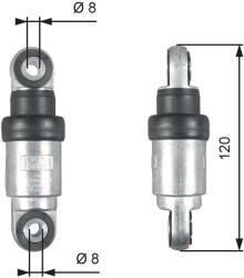 GATES Tlmič vibrácií rebrovaného klinového remeňa GATES T39215 (T39215)