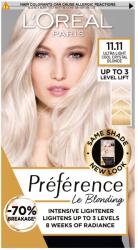 L'Oréal Vopsea de par permanenta cu amoniac Preference Le Blonding 11.11 Blond Ultra Deschis cu efect cenusiu, 178ml, L'Oreal Paris