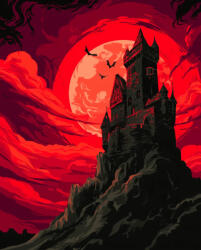 Alkotásutca Drakula kastélya - Számfestő készlet kereten 40x50