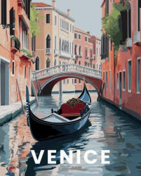 Alkotásutca Velence - Számfestő készlet kereten 40x50