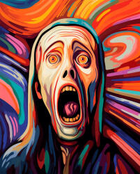 Alkotásutca Absztrakt sikoly - Számfestő készlet kereten 40x50