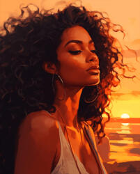 Alkotásutca Aranyló nyugalom - Számfestő készlet kereten 40x50