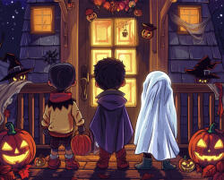 Alkotásutca Csokit vagy csínyt - Számfestő készlet kereten 40x50