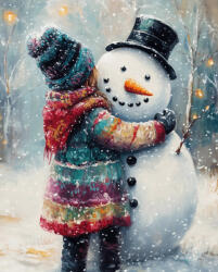 Alkotásutca Téli barát - Számfestő készlet kereten 40x50