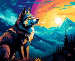 Alkotásutca A vadon őrzője - Számfestő készlet kereten 40x50