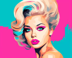 Alkotásutca Szőke ikon 2 - Számfestő készlet kereten 40x50