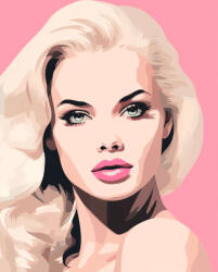 Alkotásutca Szőke ikon 1 - Számfestő készlet kereten 40x50