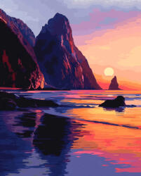 Alkotásutca Ahol a víz partot ér - Számfestő készlet kereten 40x50