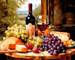 Alkotásutca Boros csendélet - Számfestő készlet kereten 40x50