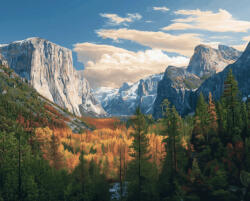 Alkotásutca Yosemite nemzeti park - Számfestő készlet kereten 40x50
