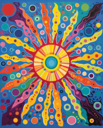 Alkotásutca Absztrakt mandala - Számfestő készlet kereten 40x50