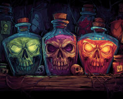 Alkotásutca Bájitalok - Számfestő készlet kereten 40x50