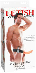 Fetish Strap-On 8 - felcsatolható, üreges vibrátor (natúr) - velvetplay