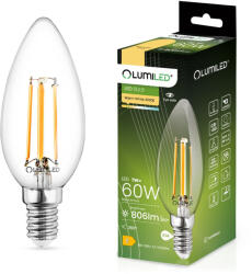 Lumileds LED izzó E14 B35 7W = 60W 806lm 3000K Meleg 360° Izzószál LUMILED - lumiled - 929 Ft