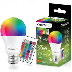 Lumileds LED izzó E27 A60 9W = 60W 806lm RGBW szabályozható okos LUMILED
