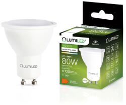 Lumileds LED izzó GU10 spotlámpa PAR16 8W = 80W 720lm 4000K semleges 120° LUMILED