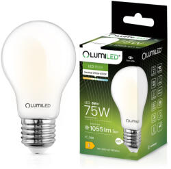Lumileds LED izzó E27 A60 8W = 75W 1055lm 4000K Semleges 360° Izzószál Tejes LUMILED