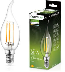 Lumileds LED lángizzó BA35 E14 7W 770lm 4000K semleges 360° izzószálas LUMILED