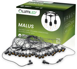 Lumileds MALUS kültéri kerti girland fényfüzér 20m 20x E27 LUMILED