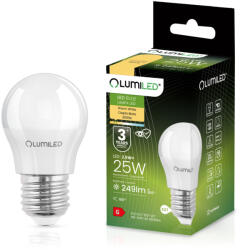 Lumileds LED izzó E27 P40 2, 5 W = 25 W 249 lm 3000 K Meleg 180° LUMILED