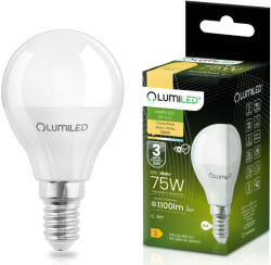  LED izzó E14 gömb alakú P45 10W = 75W 1100lm 3000K Meleg 180° LUMILED