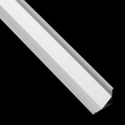 KM Lumiled Alumínium sarokprofil LED lámpához KM55 ezüst színű, felületre szerelhető, 2m