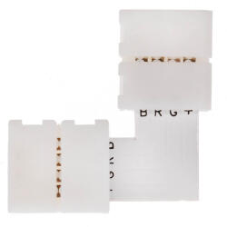 Akcesoria Lumiled Csatlakozó 4 tűs RGB LED szalaghoz, kétoldalas, L-típusú, ferde retesz, 10 mm