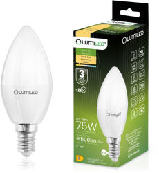Lumileds LED izzó E14 gyertya B35 10W = 75W 1100lm 3000K Meleg 180° LUMILED