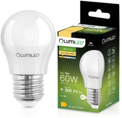 Lumileds LED izzó P45 E27 7W = 60W 806lm 3000K Meleg 360° Izzószál Tejes LUMILED