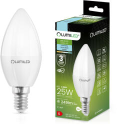 Lumileds LED izzó GYERTYA B35 E14 2.5W = 25W 249lm 6500K Hideg 180° LUMILED