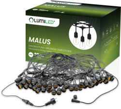 Lumileds MALUS kültéri kerti girland fényfüzér 20m 40x E27 LUMILED