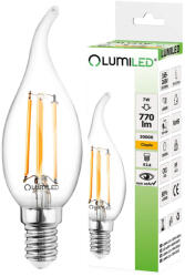 Lumileds LED dekoratív gyertyaizzó E14 BA35 7W = 60W 770lm 3000K Meleg 360° Dekoratív lángszál LUMILED