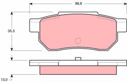 TRW Sada brzdových platničiek kotúčovej brzdy TRW GDB775 (GDB775)