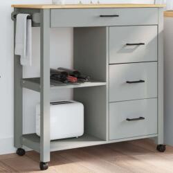 vidaXL Кухненска количка "MONZA" 84x40x88, 5 см борово дърво масив (376116)