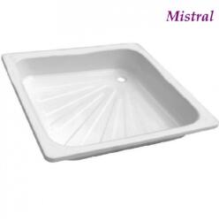 Mistral acéllemez zuhanytálca 90x90 szögletes