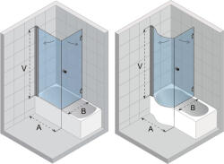 RIHO Nautic N110 90*90 cm kádparaván