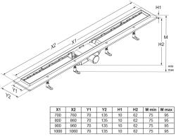 H2O Zuhanyfolyóka 100 Csepp rács