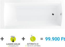 M-Acryl Viva 160x70cm akril egyenes kád + láb