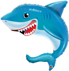 Qualatex Mosolygó Cápa - Smilin' Shark Fólia Lufi, 91 cm
