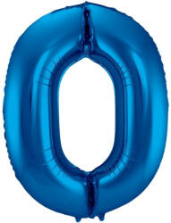  0-ás Shiny Blue Kék Számos Super Shape Fólia Lufi, 86 cm