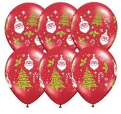 Qualatex 11 inch-es Santa & Christmas Tree Karácsonyi Latex Lufi