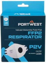 Portwest P210 FFP2 szelepes Dolomit légzésvédő maszk (P210WHR)