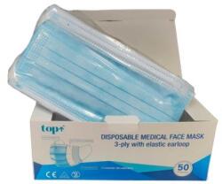  Maszk higiénikus 3 rétegű alumínium orrmerevítővel TOP EÜ, kék (TOP_EU_MASZK_I.)