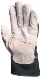  Kesztyű marhahasíték tenyér farmer kézhát és mandzsetta szürke (202)