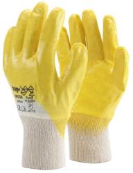 Védőkesztyű nitril mártott pamut 3/4-ig TOP N-34Y, sárga/fehér, 7 (TOP_N-34Y-7)