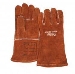  Egyenes, megerősített hüvelykujjal rendelkező, vállkiképzéses, hasított tehénbőrből készült hegesztőkesztyű (10-2392-XL)