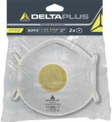 Maszk FFP2 maszk+szelep (2db) white adjustable (M2FP2V-FEHER-ALLITHATO)